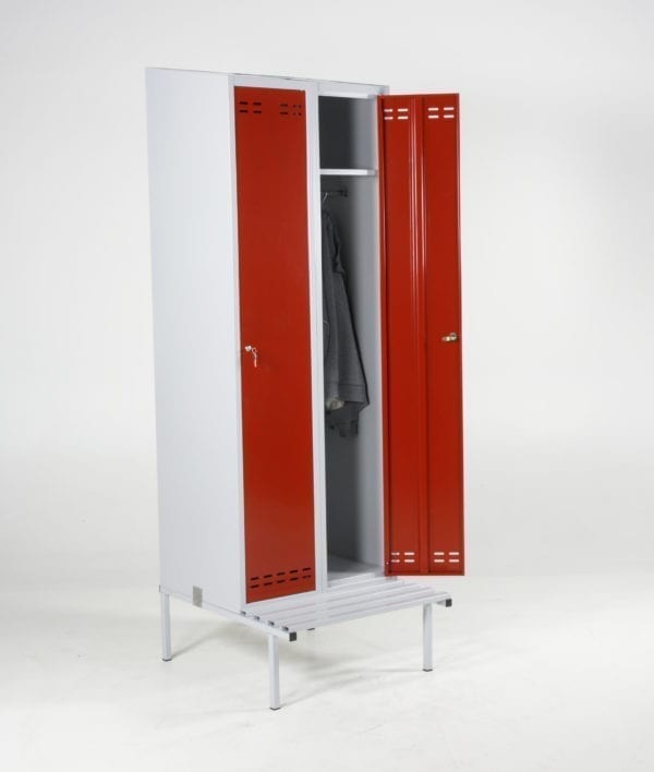 Cityramp Clothing cabinet-locker with 2 doors red