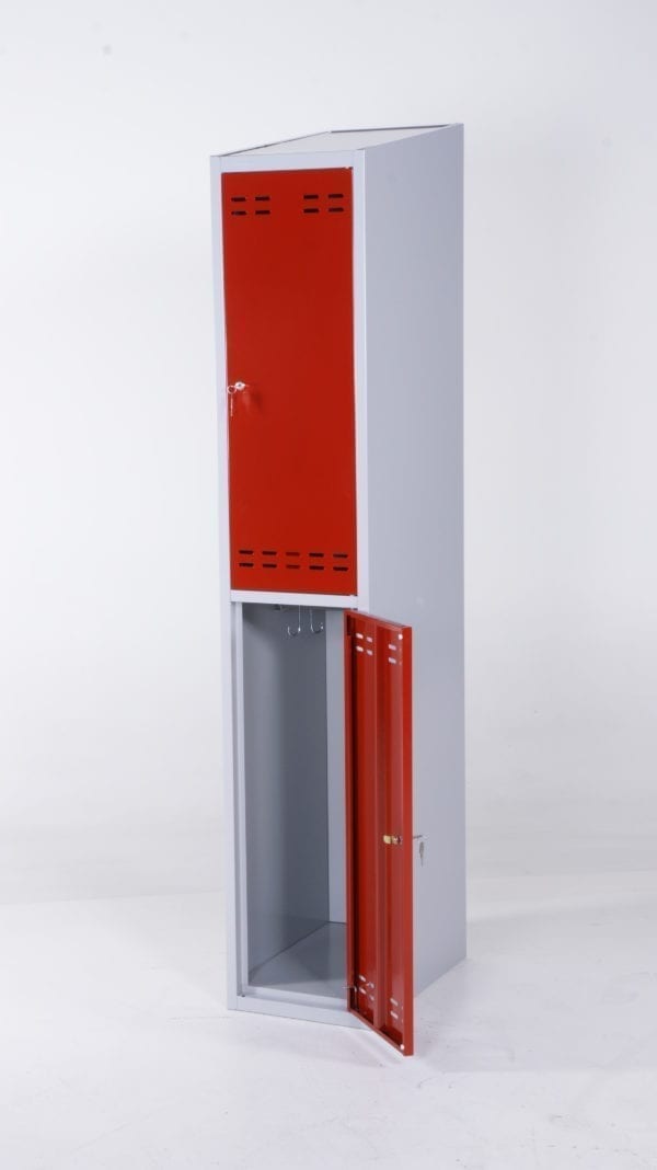 Cityramp Clothing cabinet-locker with 2 doors red