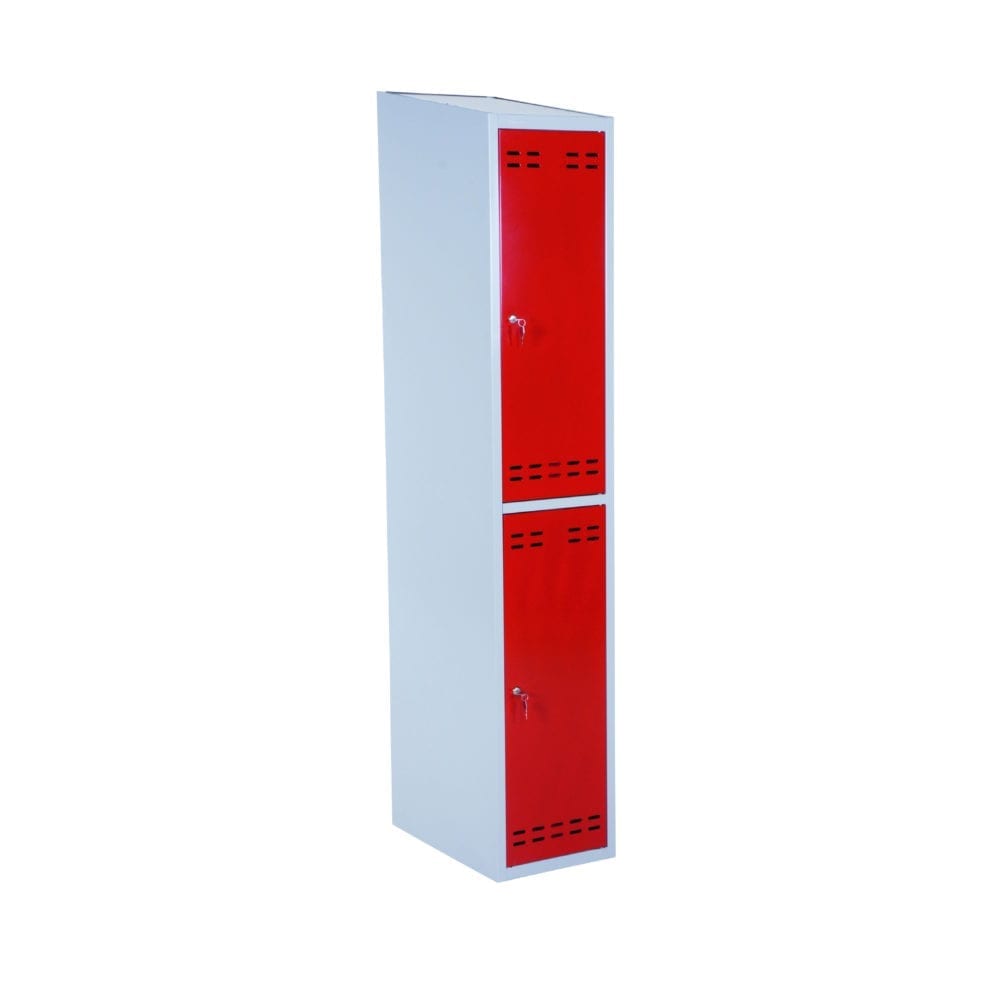 Шкаф металлический двухдверный. Red Color Locker Cabinets