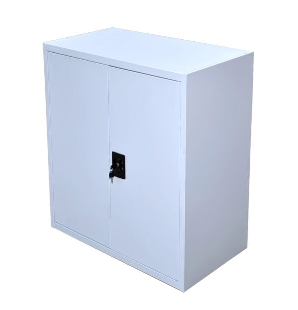Cityramp Storage lockers and file cupboards SWED3 with 2 doors grey 1000x1000x500mm