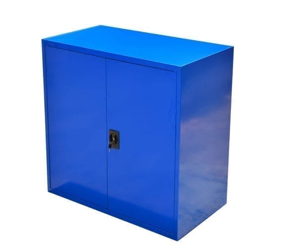 Cityramp Storage lockers and file cupboards SWED3 with 2 doors blue 1000x1000x500mm