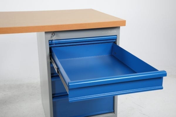 Cityramp Worktable with 5 drawers oil-tempered board 1600x800mm