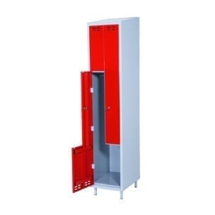 Cityramp Z-model clothing cabinet-locker with 2 doors red