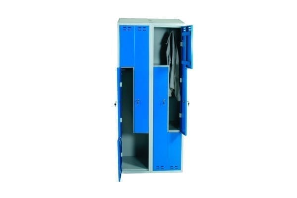 Cityramp Z-ustega garderoobikapp riidekapp 4 uksega sinine